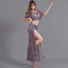 Scena nosić taniec brzucha najlepsza spódnica ćwicz ubrania seksowne kobiety długie kombinezon Oriental Costume Party