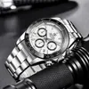 Andra klockor Relojes HOMBRE 2021 Benyar New Es Men lyxmärke Kronograf Male Sport Es vattentätt rostfritt stål Quartz Y240316