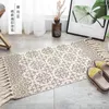 Carpets Cotton Linen Prayer Area Rug With Tassels Bedroom Living Room Sofa Floor Carpet Laundry Decor Outdoor Doormat Washable