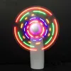 Elektrik Fanları Mini Gece Işık El Taşınağı Fan Taşınabilir Masaüstü Pil Özelleştirilebilir Hediye Konuklara Led Rainbow Lights 240316