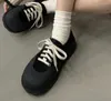 Casual Shoes Preppy Women Wear 2024 Spring And Autumn Doudou Thick Soled Sports Lace-up Fashion Single