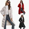 Women's Down Parkas Winter Hooded Women's Padded Jacket Kvinnor Mid-Längd Slim Padded Jacket Warm Down Padded Jacket For Women T240316