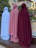 Ubranie etniczne Muzułmańska modlitwa Abaya Jilbab Zestaw 2 sztuki Kobiety odzież długie Khimar Ramadan sukienka z kapturem Maxi spódnice Kaftan Islamski 2024