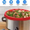 Dinnerware Sets Slow Cooker Liners Reusable Divider Safe Silicone Cooking Bags Fit 7-8 Quarts Oval Or Round Pot 2 Pack