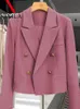 Au printemps automne Blazer femmes mode coréenne bureau dame femmes veste d'extérieur femmes vêtements élégant Fit manteaux 240306