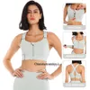 Dames sportpanty crop top yoga vest rits aan de voorkant plus maat verstelbare riem schokbestendige sportkleding gym fiess atletische bh