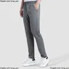 Män plus Lu Size Elastic Leg Yoga Pants Casual Sports Pants Outdoor Running Fitness Nylon Sweatpants