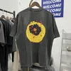 2024ss Spring Summer T Shirt Men Women Washing Print Short Sleeve Tees Cotton T-shirts
