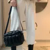 Sacs à bandoulière espace de luxe en coton pour femmes, sac à main de styliste à large sangle, sac messager d'hiver 2024