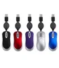 Lovely Mini Wired Mouse Retractable USB Cable Ergonomic Office Computer PC Laptop Gaming Mice poelectric small mouse11596924