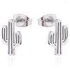 Boucles d'oreilles 12 paires/ensemble en acier inoxydable, mignon papillon, mode Cactus lune étoile, boucles d'oreilles pour femmes, vente en gros