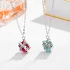 Designer Love Key Necklace female tiffay and co gift box peach heart love bow pearl pendant clavicle chain batch 8A0A