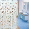 Rideaux de douche 180x200 cm PEVA salle de bain rideau de douche imperméable épaissi salle de bain rideau étoile de mer motif lotus salle de bain accessoires de douche Y240316