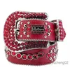 Mannen 2023 Vrouwen Bb Simon Riem Luxe Designer Riem Retro Naald Gesp Riemen 20 Kleur Kristal Diamant Yucheng02238C