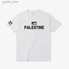 メンズTシャツパレスチナパレスチナフラッグTシャツファッションジャージーネーションチーム100％コットンTシャツTシャツカントリースポーツジムPS PSEトップQ240316