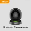 Sats Imou Ranger IQ Video Alarm System Kit AI Gateway Camera med inbyggd Siren Motion Detector Door Window Kontakt Fjärrkontroll