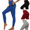 Active Pants Push Up Gym Fitness Leggings With Side Soft Pockets Patchwork Sports Fit Clothes Crop Yoga Legging Tights For Plus Size Women