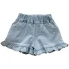 2-8 ans bébé filles Denim Shorts été mode taille élastique volants pantalon Style coréen enfants fille jean court 240305