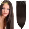 Synthetic Long Straight Clip in Hair s 22 Women Fake False Hair Pieces Ombre Black Brown Blonde Styling Hair 6Pcs 240314