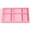 Pink Velvet smycken visar örhänge förvaringsfodral Visa visningsarrangör Box Tray Holder 21x12cm1pc 240327