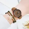 Armbandsur Gaiety Brand Watch for Women Dress Romantic Armband Armbandsur mode damer läder kvartsklocka Montre femme