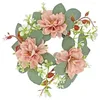 Decorative Flowers Wedding Ring Desktop Decor Rings Party Wreath For Pillars Wreaths Decoration Spring Tea Lights Candles