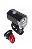 자전거 자전거 라이트 검은 방수 전면 LED 램프 USB 충전 자전거 빨간 안전 경고 경고 Taillight Suit Light Super Bright2678875