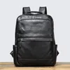 Backpack Highend Large Capacity A4 Vintage Black Brown Cowhide Top Grain Genuine Leather 14'' Laptop Women Men Travel Bag M0825