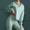 aloyoga للنساء للسيدات 1/4 Zip Rapid Pullover فضفاضة -رقيقة رقيقة خفيفة الوزن بهدوء Terry الأصفاد التمدد 894