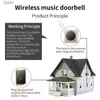 Doorbells Outdoor Wireless Doorbell Waterproof House Control Chime Kit 300M EU US Plug Home Garden Remote Welcome Melody Door BellH240316