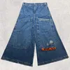 JNCO Jeans Y2K grande poche Harajuku Hip Hop graphique rétro bleu Baggy Jeans Denim pantalon hommes femmes Goth large pantalon Streetwear 240311