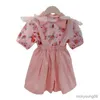 Ensembles de vêtements Bébé filles Rose Blouse + shorts vêtements costumes 2023 été nouveaux enfants chemise florale + short à bretelles 2 pièces ensemble de vêtements