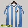 아르헨티나 레트로 저지 2006 Maradona Batistuta Messis Camiseta Argentino Vintage Riquelme Crespo 축구 셔츠 Kun Aguero di Maria Argentino Classic Jerseys