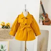 Jackets Children's Clothing Baby Girls' Coat Kids Jacket Spring Korean Style Cute Long Trench Girls Windbreaker 1-3Years