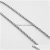 Chains Different Size Stainless Steel Square Pearl Chains For Hip Hop Pendant Necklaces Women Men Kids Jewelry Drop Delivery Jewelry N Dhavc