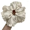 Grampos de cabelo grandes cetim scrunchies acessório laços sem danos elástico suporte banda para mulheres meninas