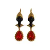 Dangle lustre Vintage moyen égyptien noir beauté goutte d'eau Zircon pendentif boucles d'oreilles 24316