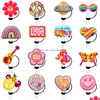 Drinking Sts Love Peace Sile St Toppers Accessories Er Charms Reusable Splash Proof Dust Plug Decorative 8Mm/10Mm Party Drop Delivery Otksp