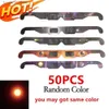 Outdoor Eyewear Sunglasses 50pcs random paper to protect eyes from UV rays safe viewing glasses shadow observation sunglasses H240316