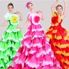 Stage Wear Flamenco Dress Modern Dance Gypsy Skirt Big Petal 180/360/720 Degree Women Spain Spanish Chorus Performance Costume