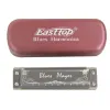 Instrumenten EASTTOP nieuwe blues mondharmonica PR020AL sleutel van C twee schroeven één kant groot open aan de achterkant nieuwe diatonische