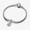 New Charms Snake Bone Bracelets for women designer luxury gift fit Pandoras Moments Sparkling Rose in Bloom Oversized Charm Birthstone bracelet party jewelry