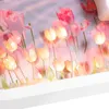 Table Lamps Night Light Handmade DIY Cloud Tulip Mirror Luminous Ornaments Artificial Plastic Lamp