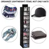 Porte-chapeau Poches de rangement Organisateur suspendu Porte-casquette de baseball Porte-chapeau Porte-jouets Organisateur de rangement Sous-vêtements Fournitures de rangement 240307