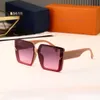 Herren-Sonnenbrille für Damen, Designer, 2023, neue Damen-Sonnenbrille mit Rahmen, Overseas Net Red Shade, großer Rahmen, UV-beständige Brille mit Box