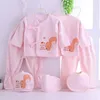 Clothing Sets Born Infant Baby Suits Boys Girls Clothes Tops Pants Bibs Hats Girl Set For Outfit 7PCS/SET