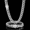 Classa di serratura in acciaio inossidabile hip hop all'ingrosso crasala da chiusura in oro 14k oro ghiacciato Miami Cuban Link Chain