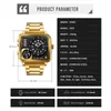 Montres-bracelets Skmei Mens Casual 2 Time Chrono Montre-bracelet Horloge étanche Reloj Hombre Full Steel Back Light Analog Digital Sport Montres