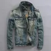 Autumn Men Denim Jackets Classic Turn Coats S-3Xl Oversize Bf Hip-Pop Streetwear Single Breasted Male Outwear Jeans Vintage 240314