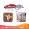 Camping Hunting Knives Tool folding interchangeable automatic loading cable cartons cutting boxes blade holder locking knife tools for outdoor work 240315